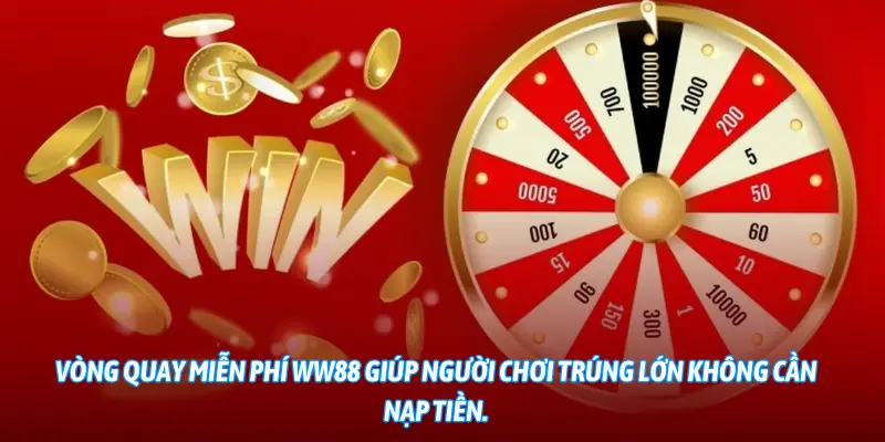 Vòng quay miễn phí WW88 giúp người chơi trúng lớn không cần nạp tiền.